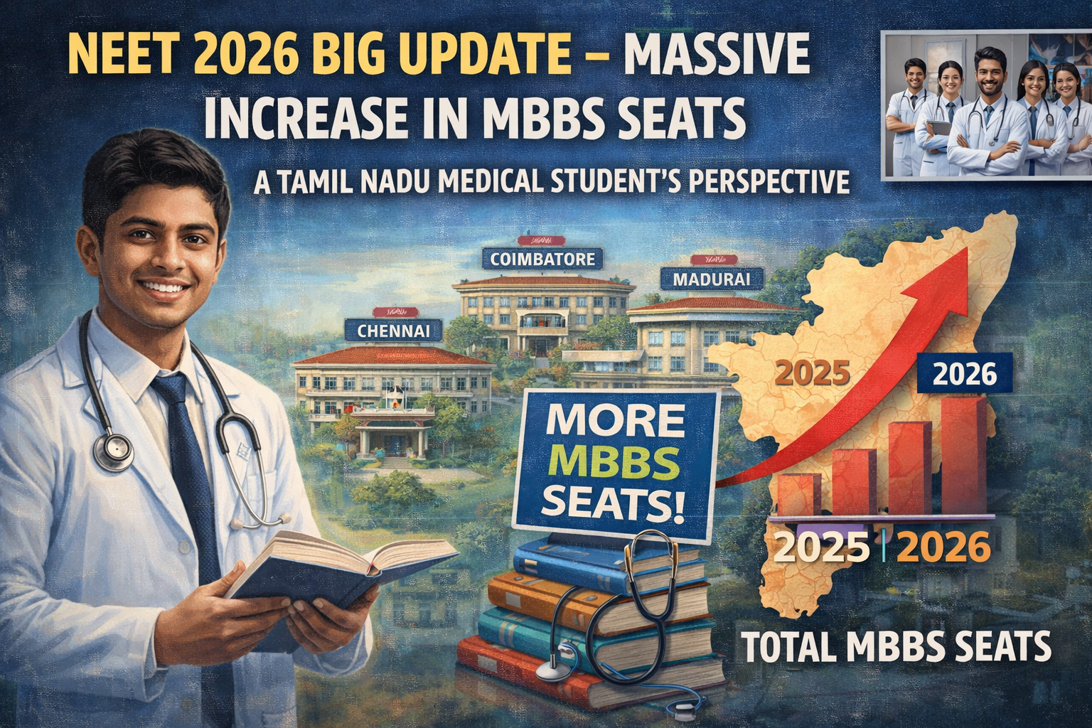 NEET 2026 Big Update – Massive Increase in MBBS Seats: A Tamil Nadu Medical Student’s Perspective